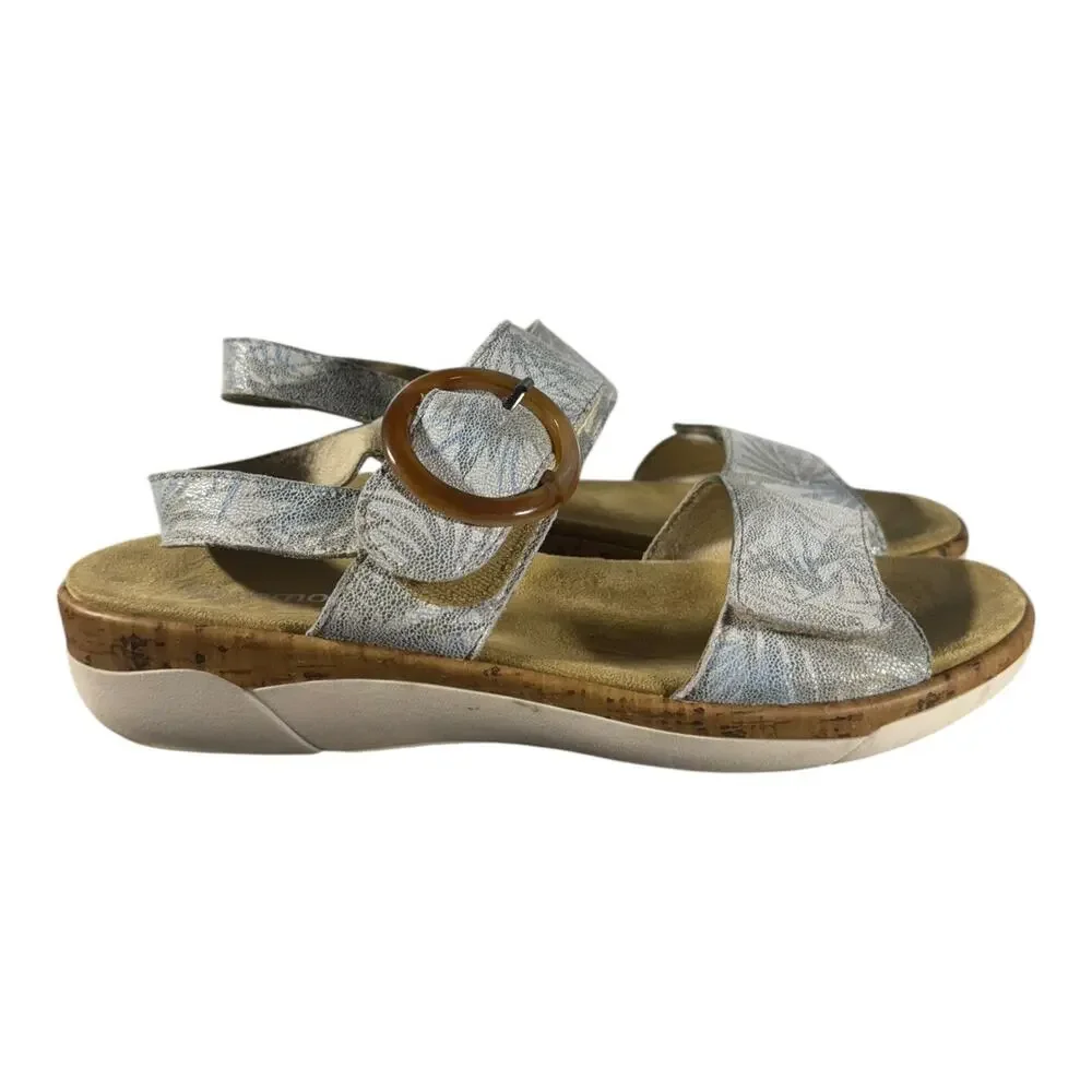 Remonte R6853-92 Touch Rip Tape Fasten Sandals Blue White Womens US 10-10.5 - Picture 2 of 9